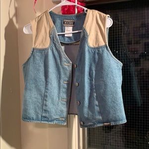 Denim Cropped Vest